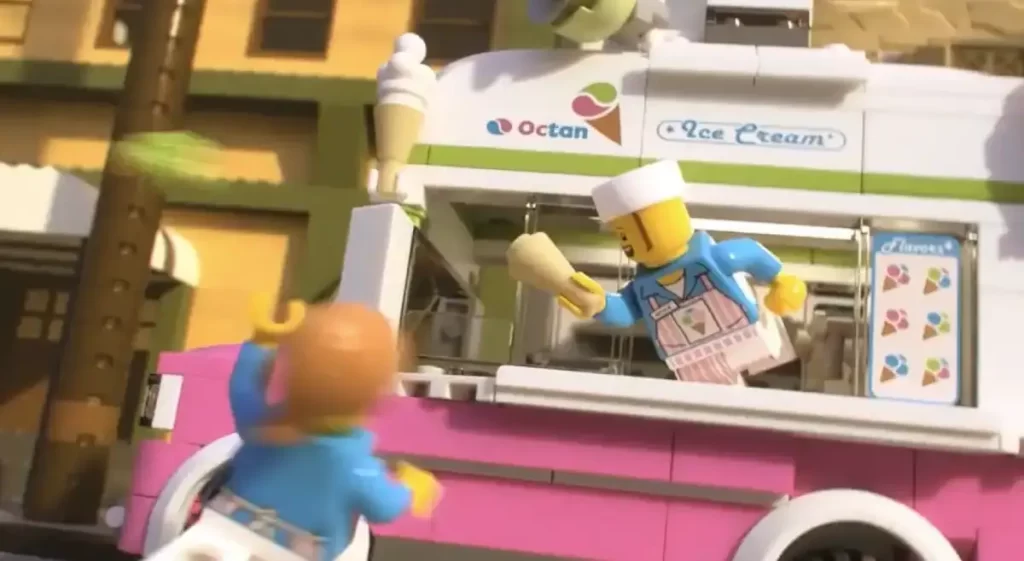Lego animation ice cream mascista